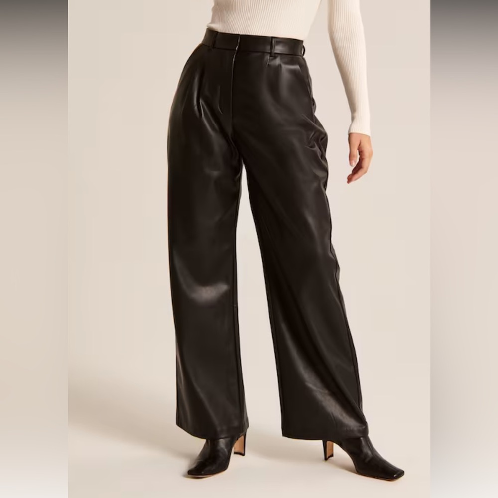 A&F Curve Love Leather Trousers